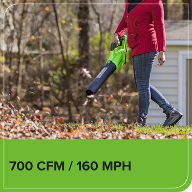 40V Gen 2.5 700 CFM Cordless Battery Brushless Leaf Blower w/ 8.0Ah Battery & Charger