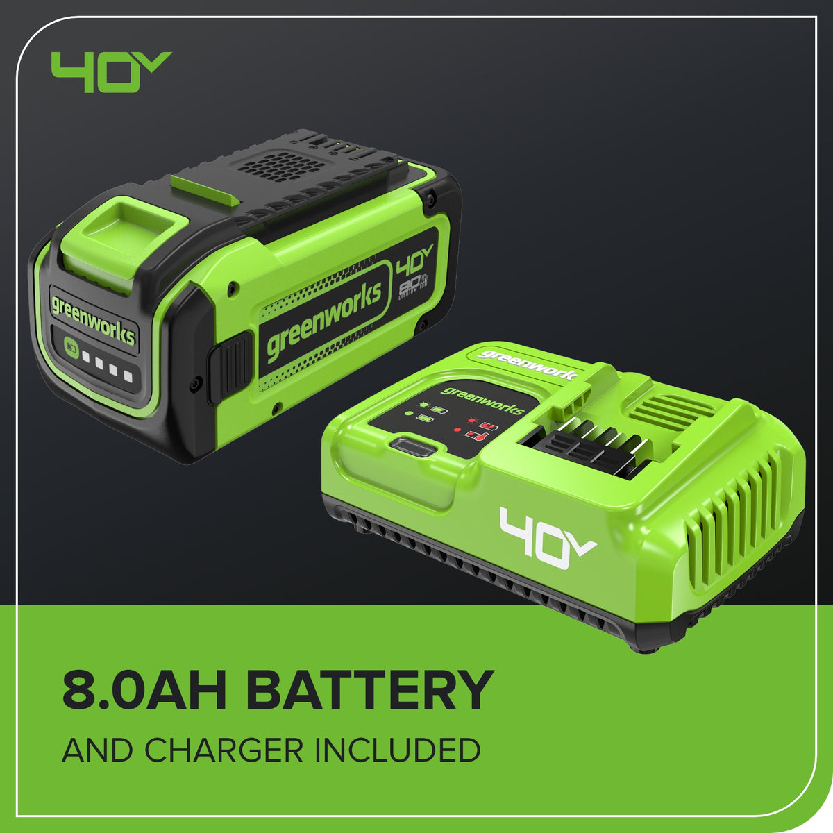 40V Gen 2.5 700 CFM Cordless Battery Brushless Leaf Blower w/ 8.0Ah Battery & Charger