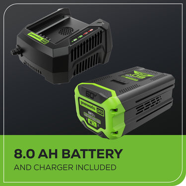 60V 730 CFM Cordless Battery Brushless Backpack Blower w/ 8.0Ah Battery & Charger