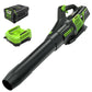 RENEWED 80V 730 CFM Cordless Battery Leaf Blower w/ Extra Shoulder Strap, 2.5Ah Battery & Rapid Charger