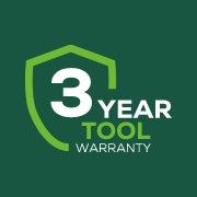 <h3>3-Year Tool Warranty</h3><p>Find peace of mind with Greenworks Limited Warranty.</p>