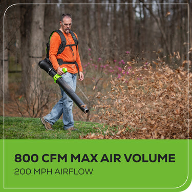 60V 800 CFM Cordless Battery Brushless Backpack Blower w/ 4.0Ah Battery & Charger