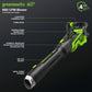 60V 660 CFM Cordless Battery Brushless Leaf Blower w/ 2.5Ah Battery & Charger