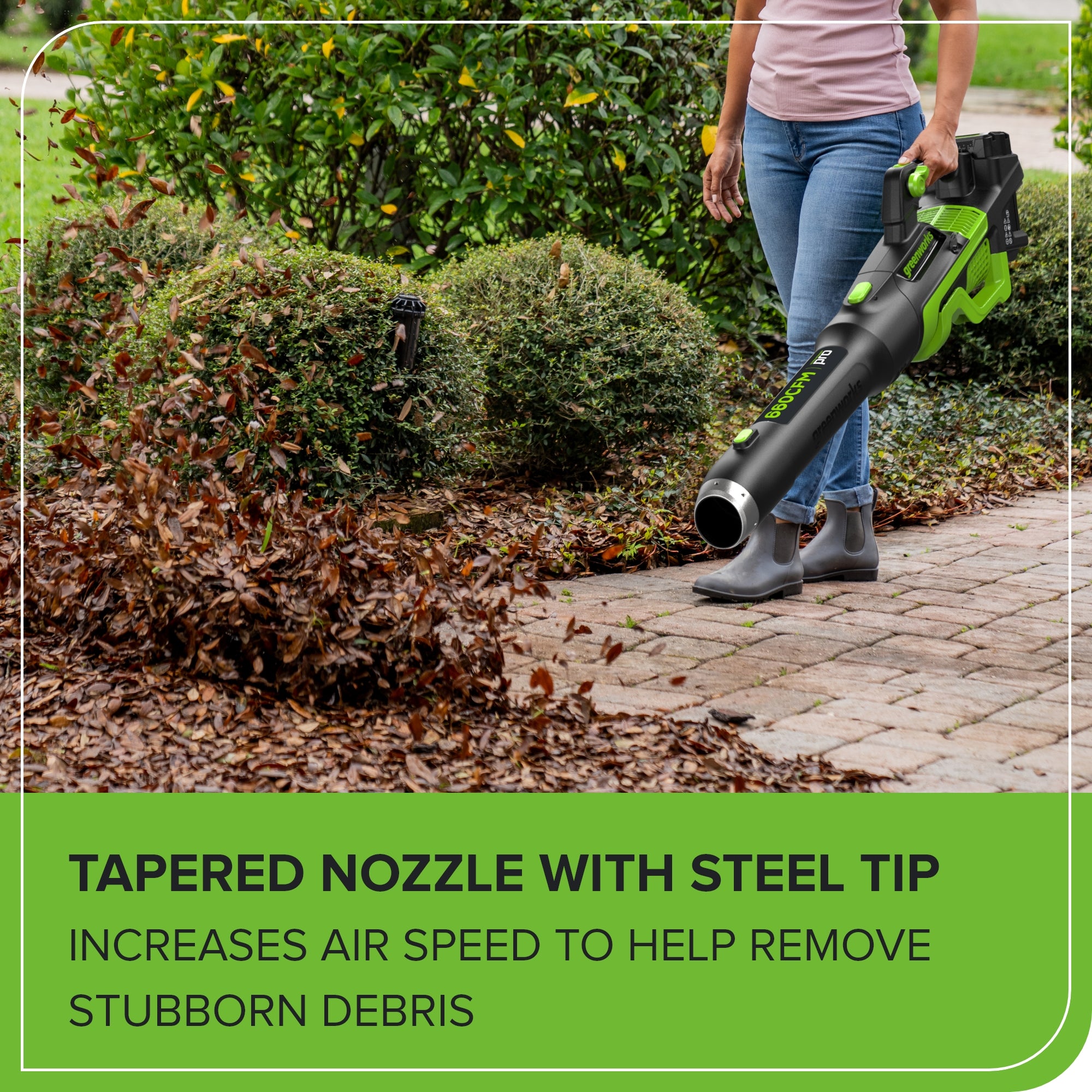 60V 660 CFM Cordless Battery Brushless Leaf Blower w/ 2.5Ah Battery & Charger