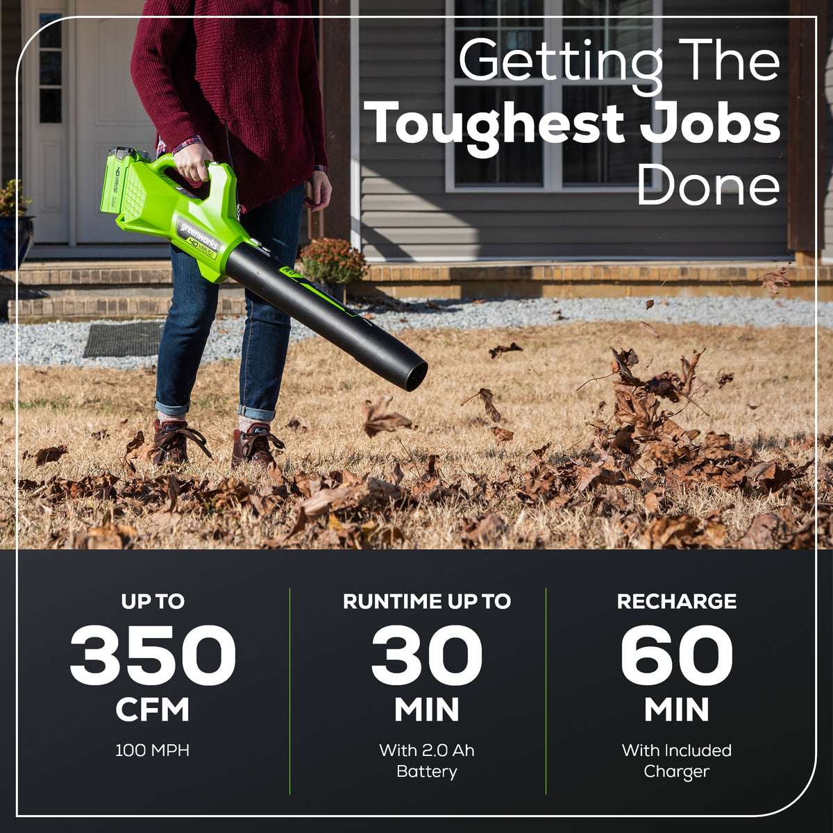 40V 13" Gen 2 String Trimmer & 350 CFM Cordless Battery Leaf Blower Combo Kit w/ (3).065" Spools,(1)2.0 Ah Battery & Charger