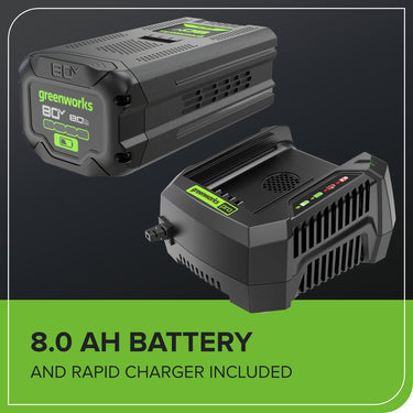 80V 750 CFM Cordless Battery Single Port Backpack Blower w/ 8Ah Battery & 6A Charger