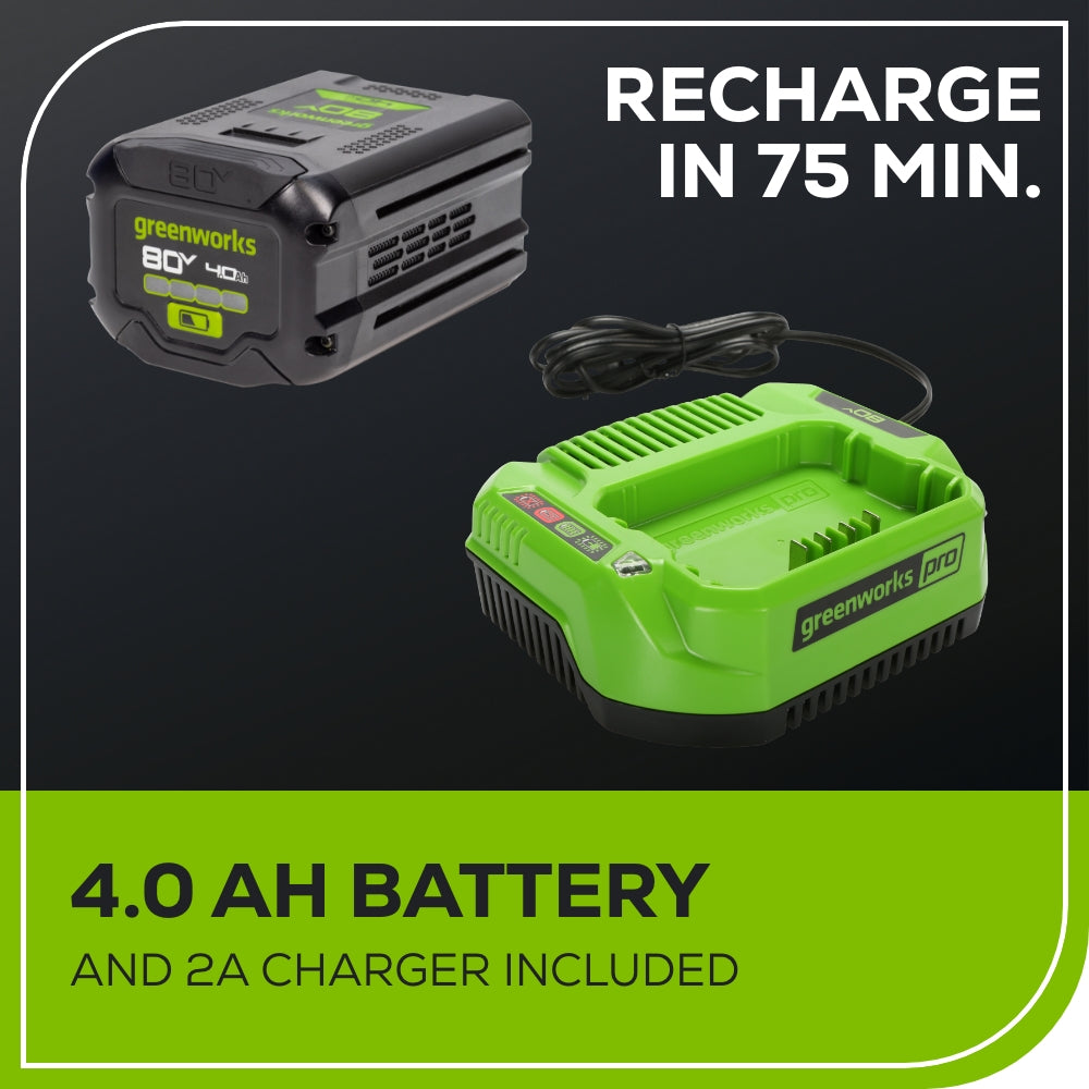 80V 800CFM Cordless Battery Leaf Blower w/ 4Ah Battery & Charger