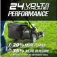 48V (24V x 2) 17" Cordless Battery Push Lawn Mower w/ Two (2) 4.0Ah USB Batteries & Dual Port Charger