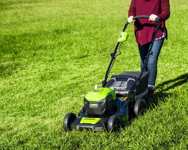 40V 20" Cordless Battery Push Lawn Mower 3PC Combo Kit w/ (1) 5.0Ah ...