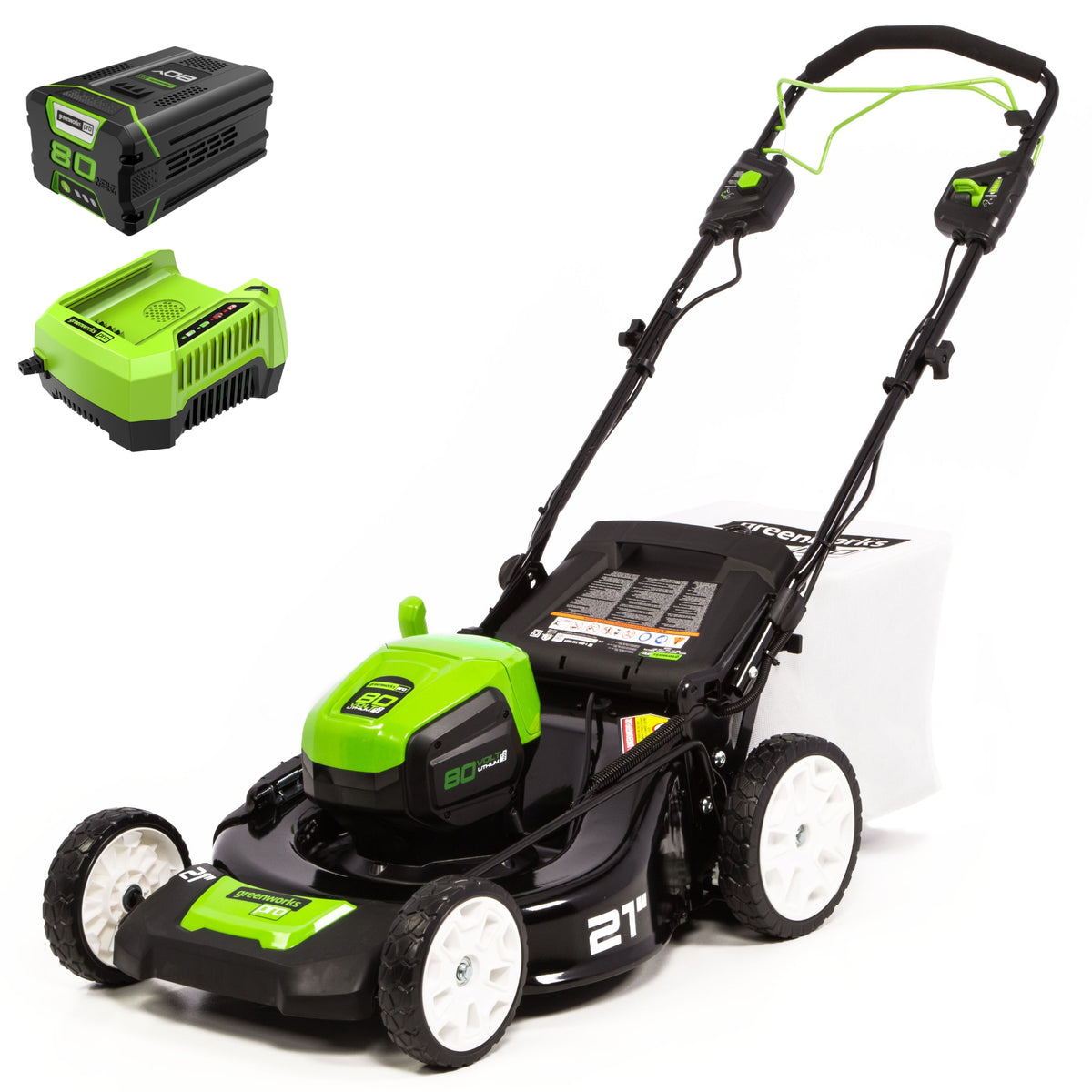 Greenworks Tondeuse à gazon sans fil automotrice 80 V 53,3 cm – Moteur sans balais, lumières LED, batterie 4,0 Ah et chargeur rapide (plus de 75 outils compatibles Greenworks Tondeuse à gazon sans fil automotrice 80 V 53,3 cm – Moteur sans balais, lumières LED, batterie 4,0 Ah et chargeur rapide (plus de 75 outils compatibles
