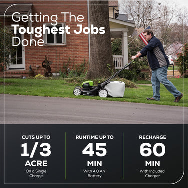 80V 21" Cordless Battery 3-in-1 Self-Propelled Lawn Mower w/ 4.0Ah Battery & Charger