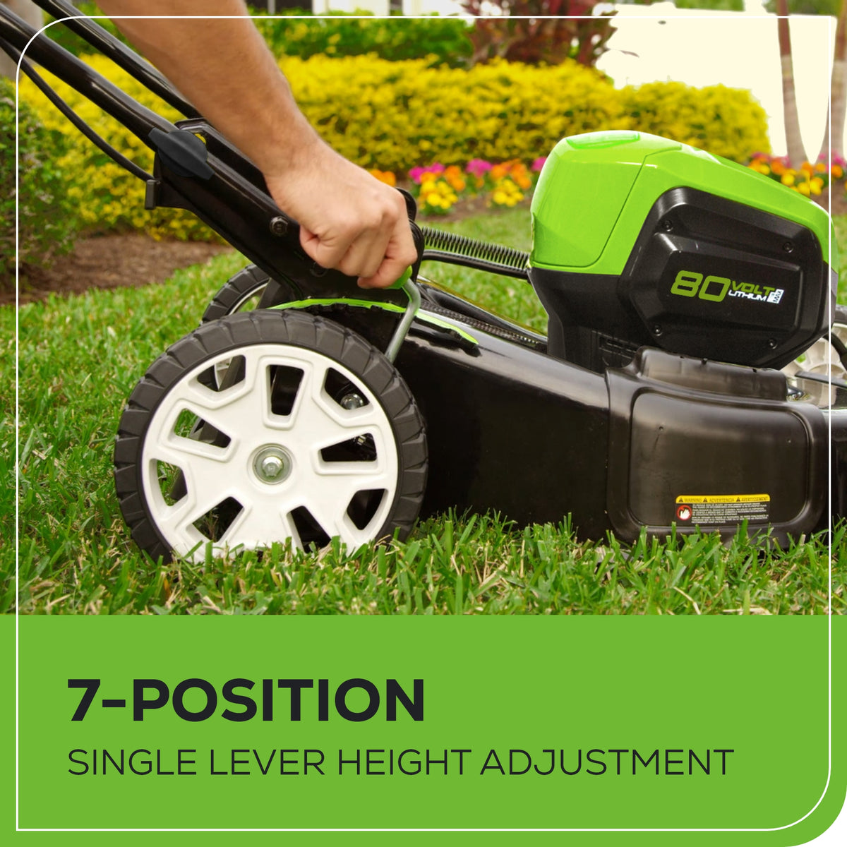 80V 21" Cordless Battery 3-in-1 Self-Propelled Lawn Mower w/ 4.0Ah Battery & Charger