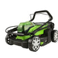 48V (24V x 2) 17" Cordless Battery Push Lawn Mower w/ Two (2) 4.0Ah USB Batteries & Dual Port Charger