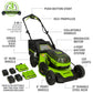 48V (2x24V) 21" Cordless Battery Self-Propelled Lawn Mower w/ (4) 4.0Ah Batteries & (2) Dual Port Chargers
