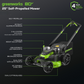 RENEWED 80V 25" Cordless Battery Dual Blade Self-Propelled Mower w/ Two (2) 2.5Ah Batteries & Dual Port Charger