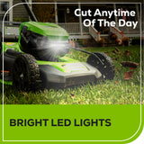 OPEN BOX 80V 21" Cordless Battery 4-in-1 Self-Propelled Lawn Mower w/ 4.0Ah, 2.0Ah Battery & Rapid Charger