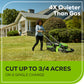 RENEWED 80V 21" Cordless Battery 4-in-1 Self-Propelled Lawn Mower w/ Exra Blade, 4.0Ah, 2.0Ah Battery & Rapid Charger