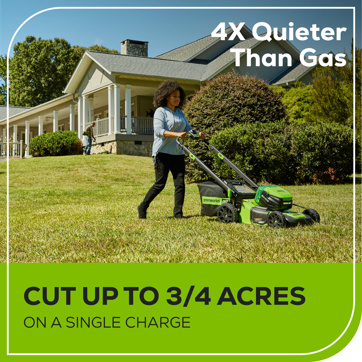 OPEN BOX 80V 21" Cordless Battery 4-in-1 Self-Propelled Lawn Mower w/ 4.0Ah, 2.0Ah Battery & Rapid Charger