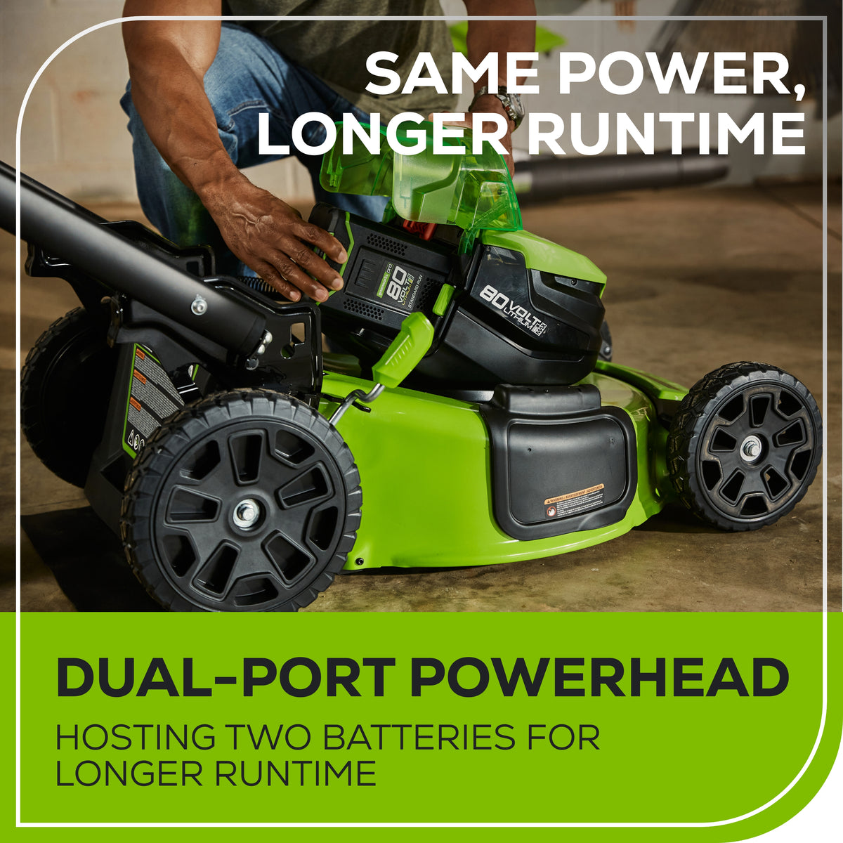 OPEN BOX 80V 21" Cordless Battery 4-in-1 Self-Propelled Lawn Mower w/ 4.0Ah, 2.0Ah Battery & Rapid Charger