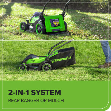 40V 14" Cordless Battery BL Push Lawn Mower w/ 4.0Ah Battery & Charger
