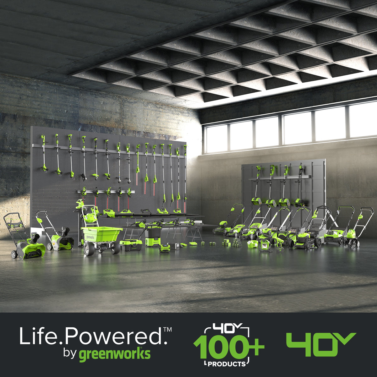 40V 17" Cordless Battery Brushless Push Lawn Mower w/ 4.0Ah Battery & Charger