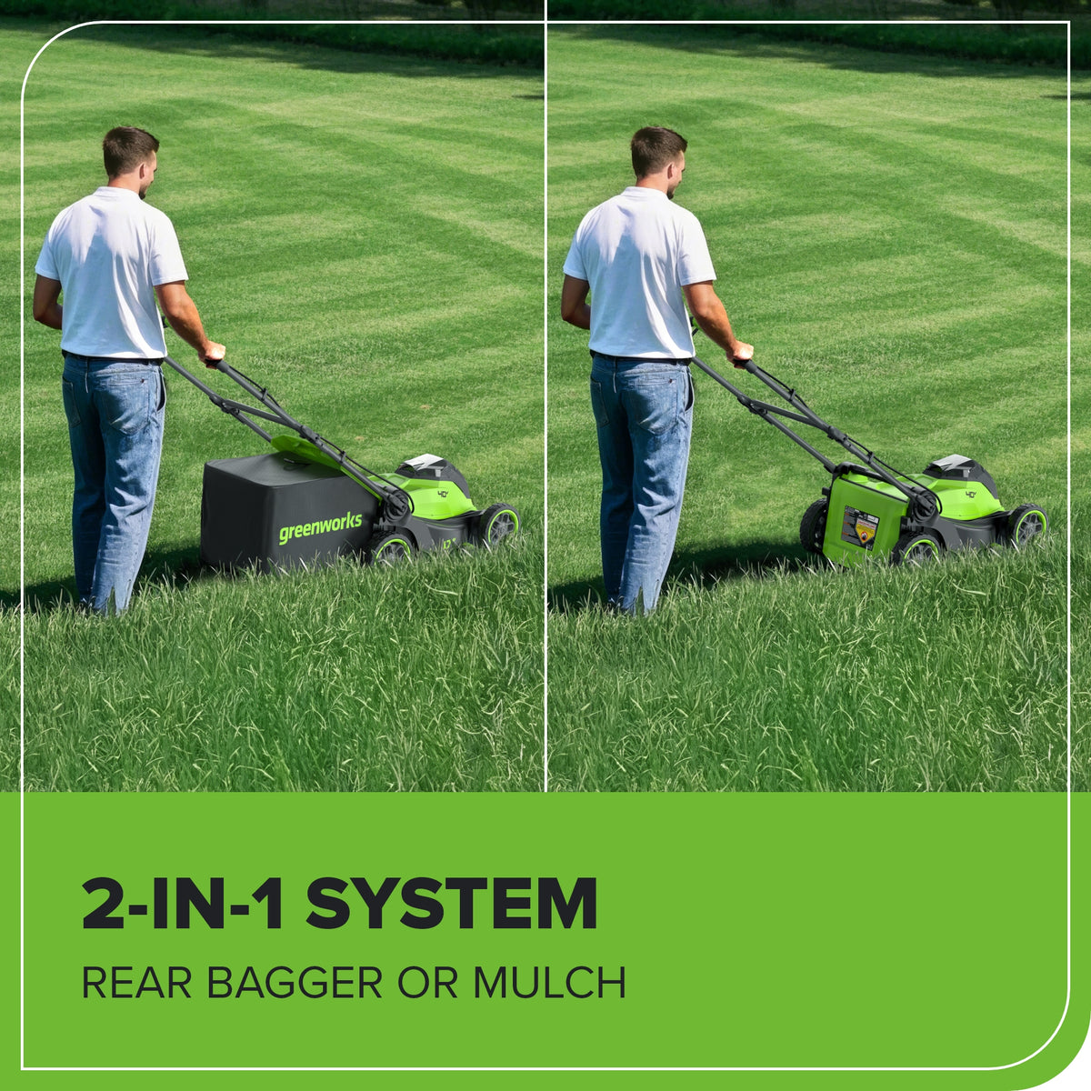 40V 17" Cordless Battery Brushless Push Lawn Mower w/ 4.0Ah Battery & Charger