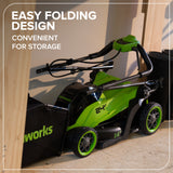 24V 14" Cordless Battery Brushless Push Lawn Mower w/ 5.0Ah Battery & 65W Type-C Charger (3-Ft Cable)