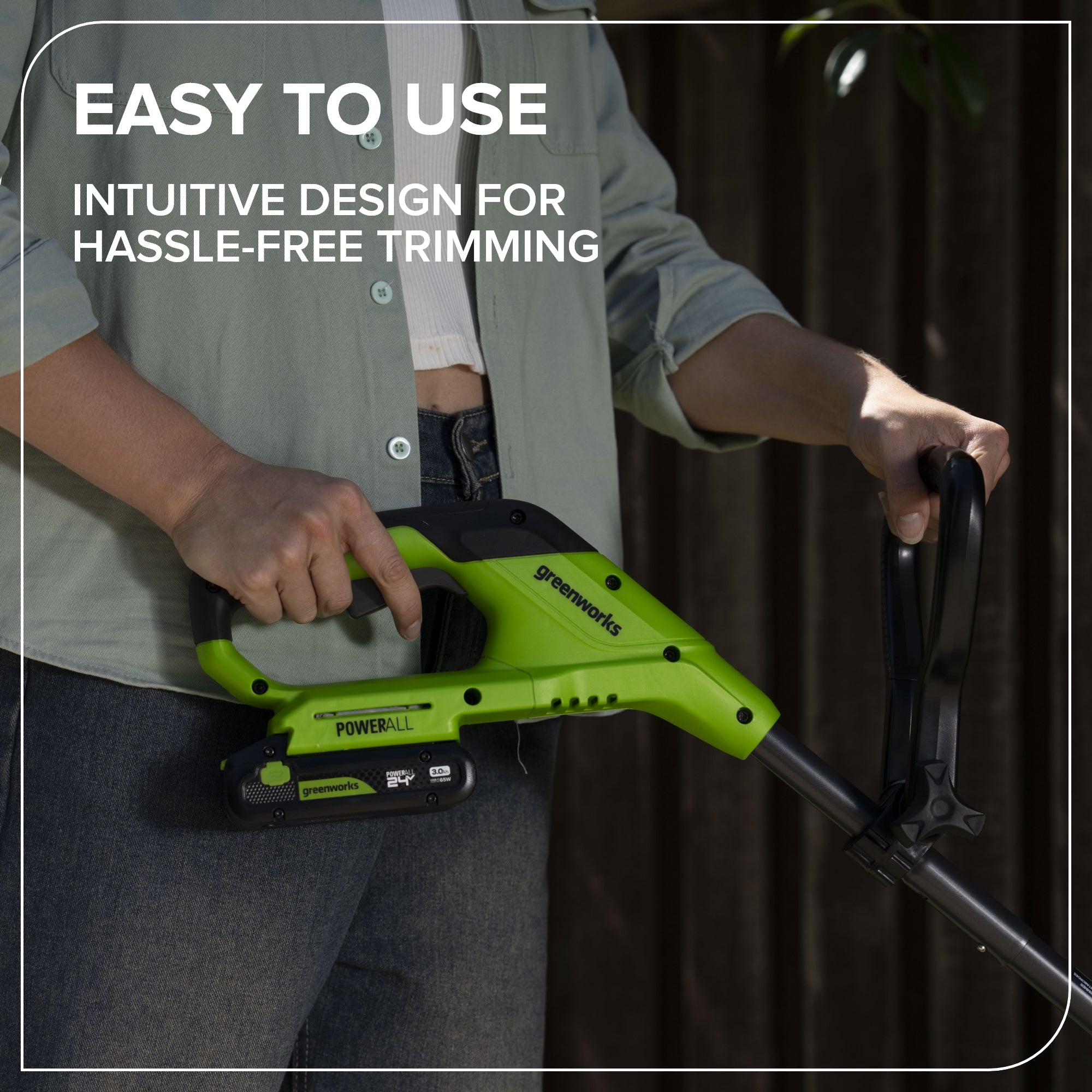 24V 12" Cordless Battery Brushless String Trimmer w/ 2.0Ah Battery & 30W Type-C Charger (3-FT Cable)