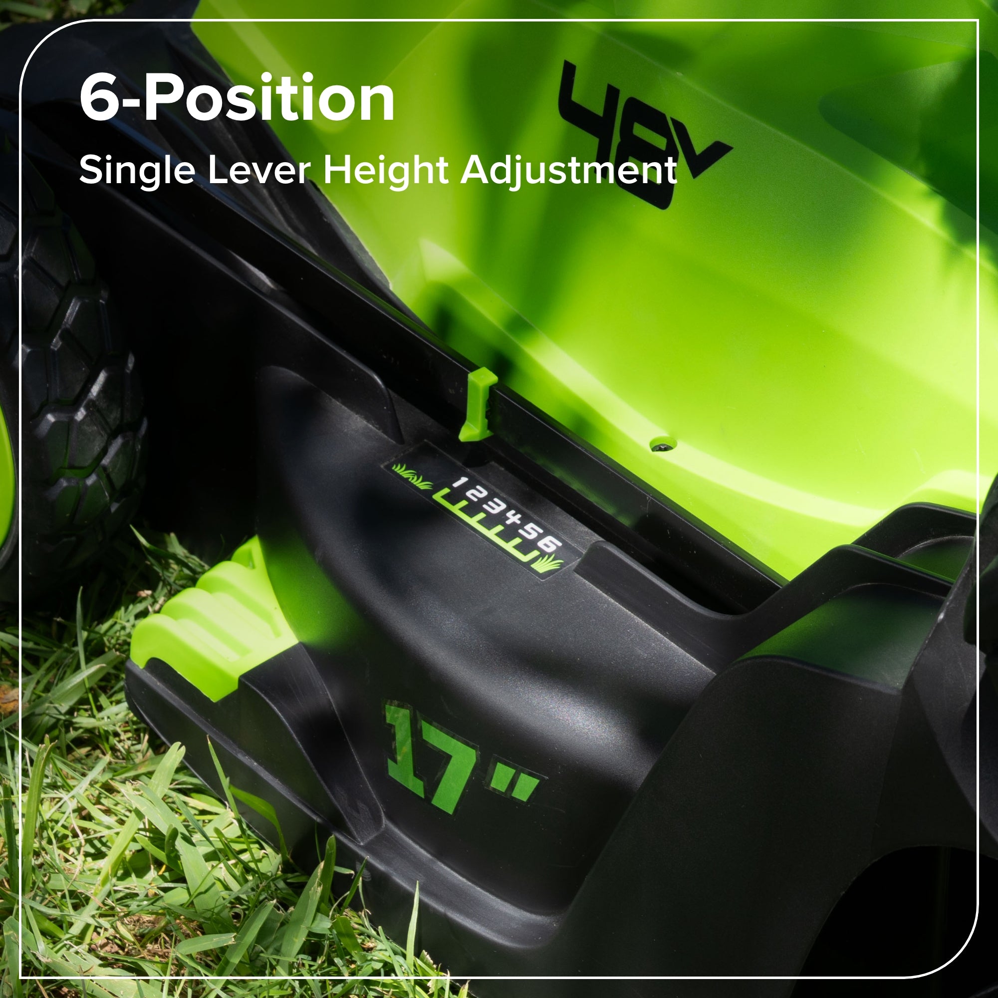 48V (24V x 2) 17" Cordless Battery Push Lawn Mower w/ Two (2) 4.0Ah Batteries, (1) 65W Type-C Charger & (2) 3-FT Cables