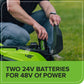 48V (24V x 2) 14" Cordless Battery Brushless Push Lawn Mower w/ (2) 4.0Ah Battery & 2A Dual-port Charger