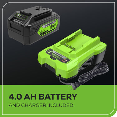 24V 13" Cordless Battery Brushless Push Lawn Mower w/ 4.0Ah Battery & Charger