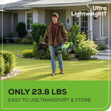 24V 13" Cordless Battery Brushless Push Lawn Mower w/ 4.0Ah Battery & Charger