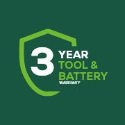 <h3>4-Year Tool & Battery Warranty</h3><p>Find peace of mind with Greenworks Limited Warranty.</p>