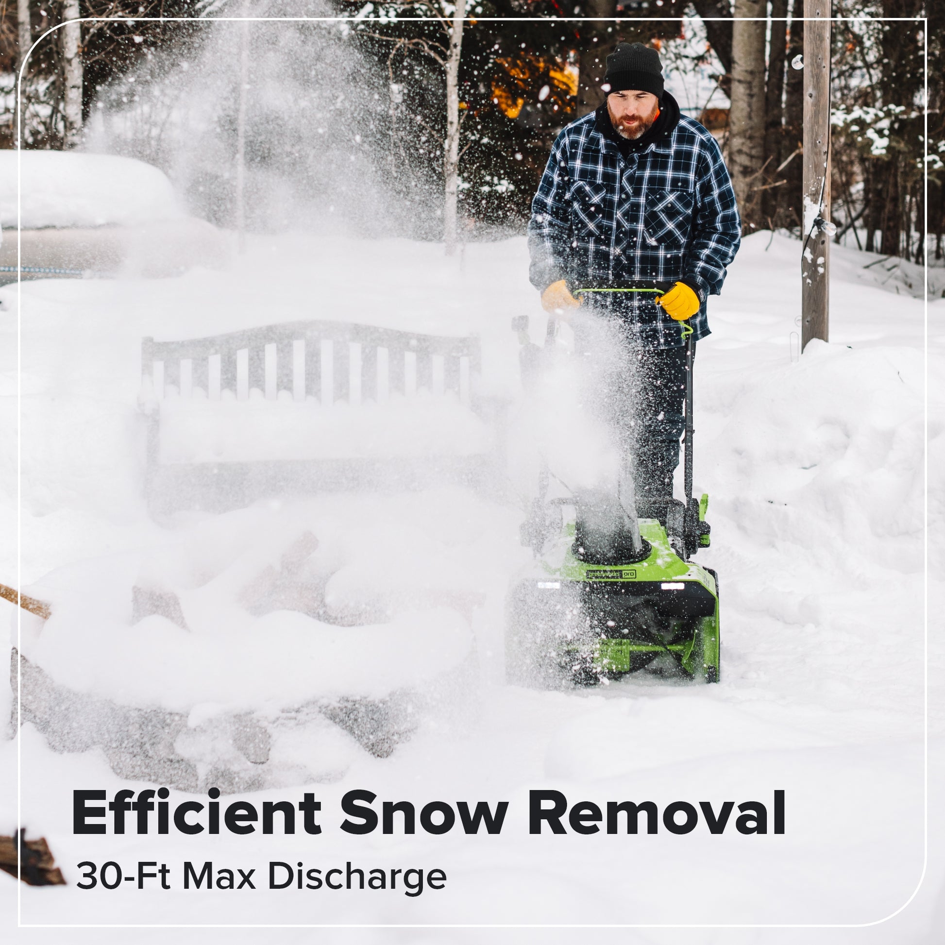 60V 22" Cordless Battery Single-Stage Snow Blower (Tool Only)