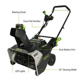 82V 22" Snow Blower w/ 5.0Ah Battery and Dual Port Charger