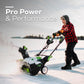 80V 22" Cordless Battery Single-Stage Snow Blower w/ (1)4.0Ah Battery, (1)2.0Ah Battery & 8A Dual-Port Charger