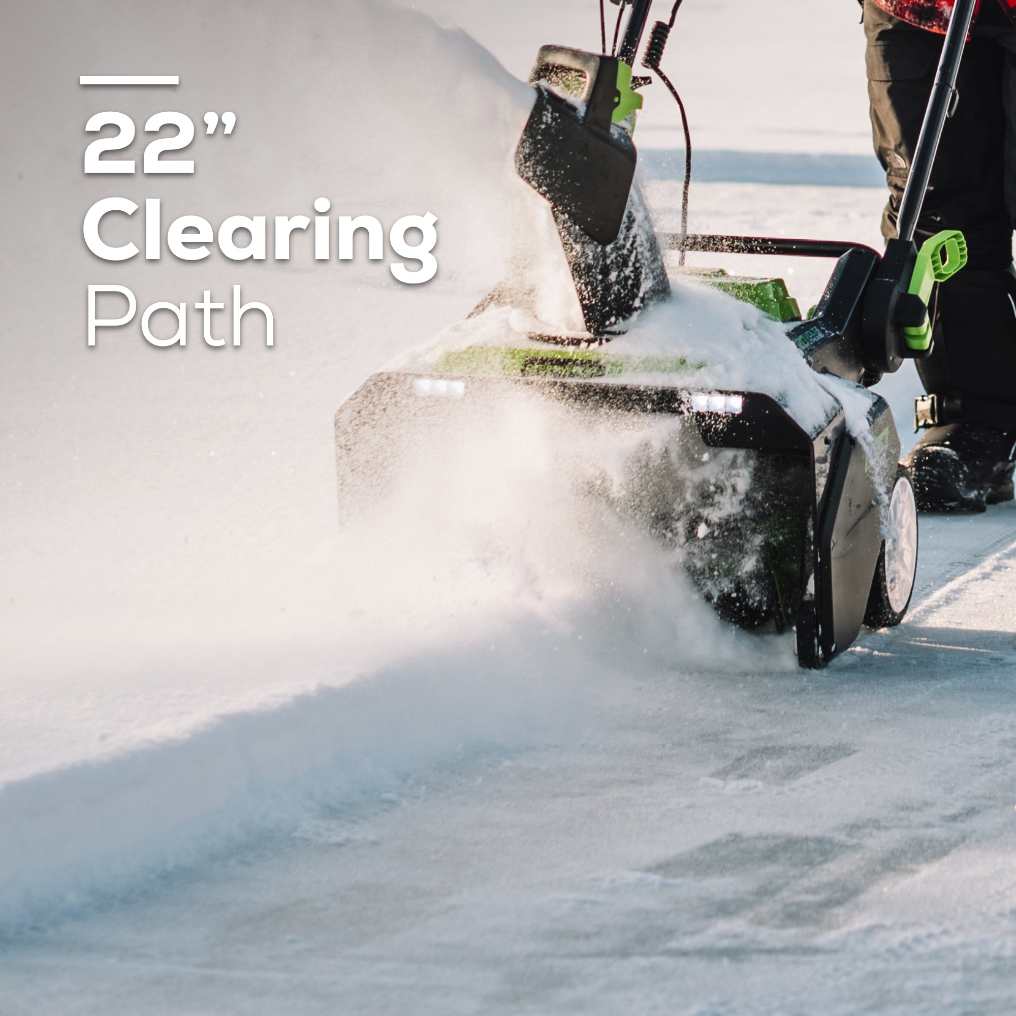 80V 22" Cordless Battery Single-Stage Snow Blower w/ (1)4.0Ah Battery, (1)2.0Ah Battery & 8A Dual-Port Charger