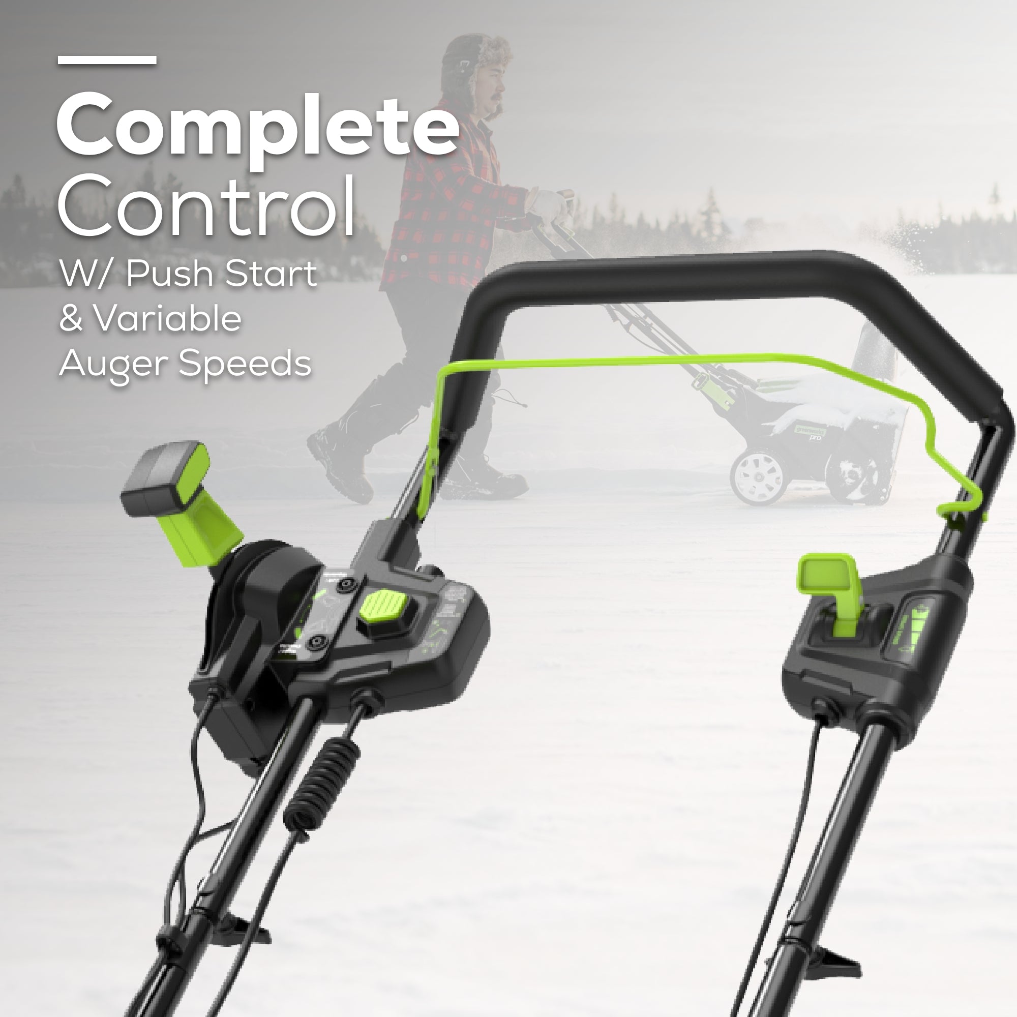 80V 22" Cordless Battery Single-Stage Snow Blower w/ (1)4.0Ah Battery, (1)2.0Ah Battery & 8A Dual-Port Charger