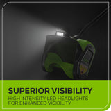 48V (24V x 2)  12" Cordless Battery Snow Shovel w/ (2)4.0Ah Battery & Dual Port Charger