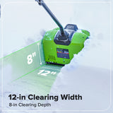 40V 12" Cordless Battery LED Snow Shovel w/ 4.0Ah Battery & Charger
