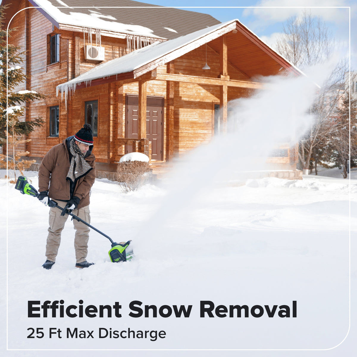 40V 12" Cordless Battery LED Snow Shovel w/ 4.0Ah Battery & Charger