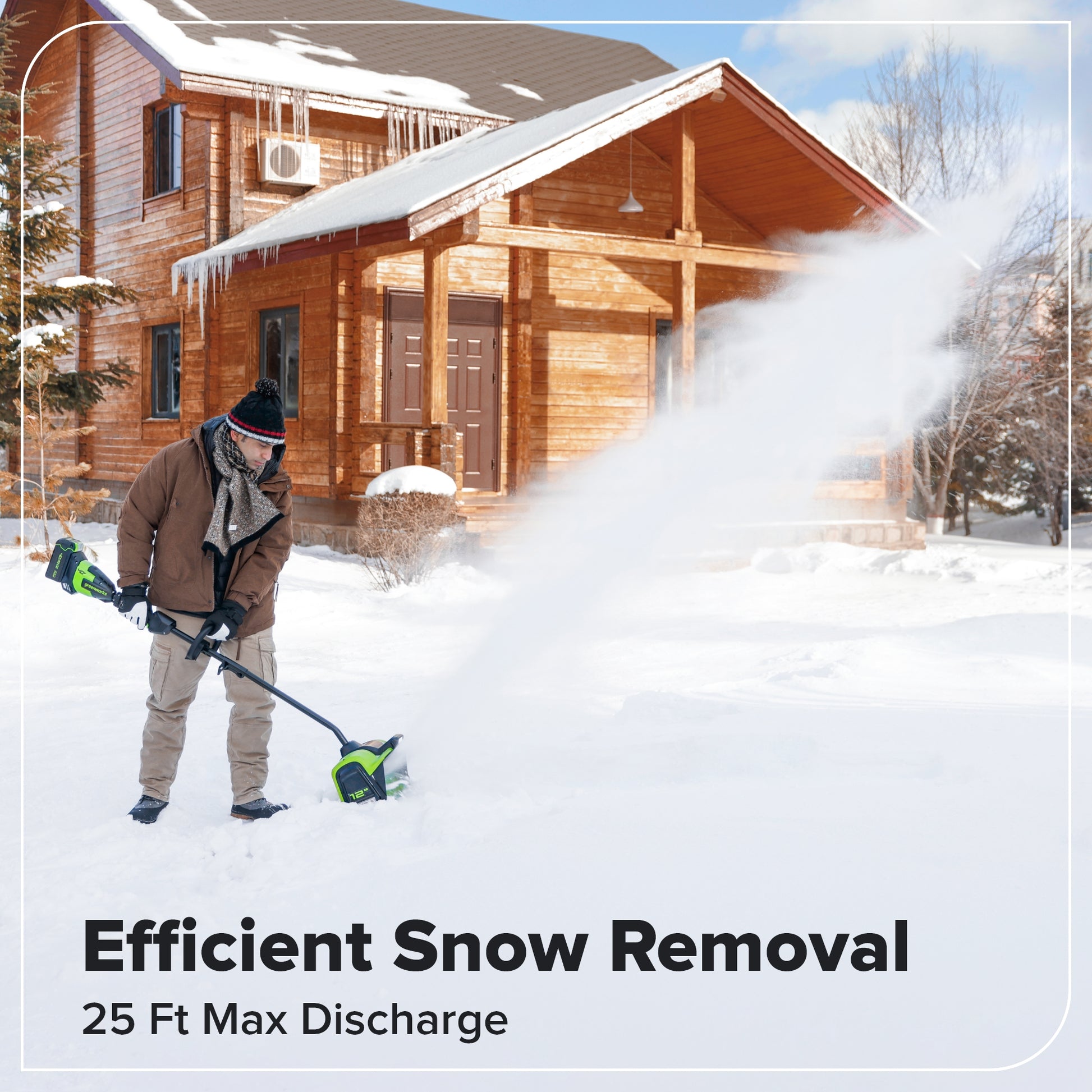 40V 12" Cordless Battery LED Snow Shovel w/ 4.0Ah Battery & Charger