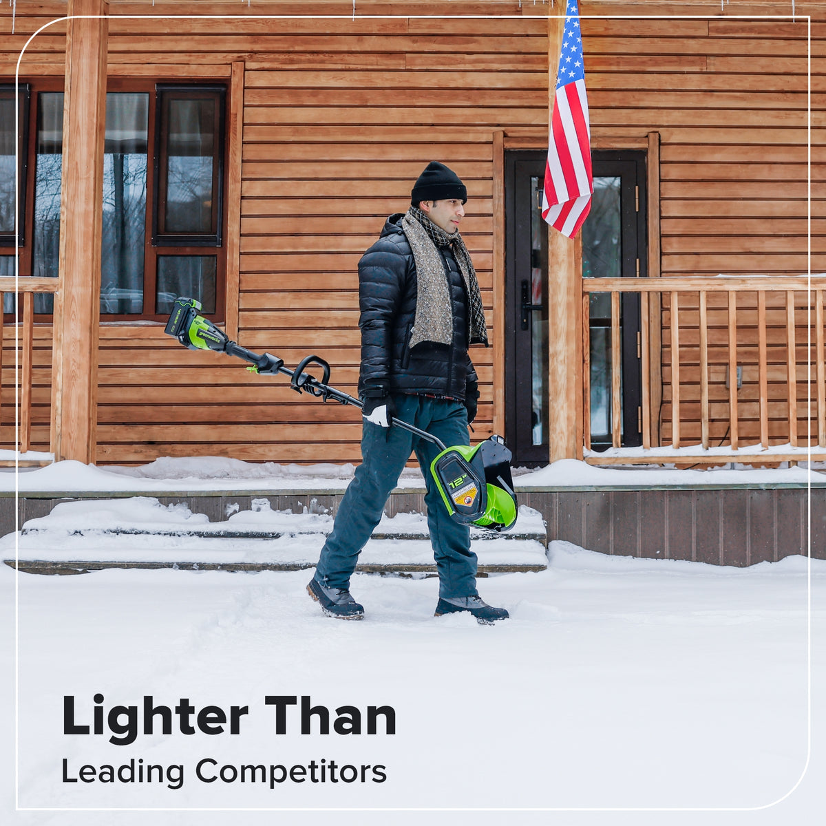 40V 12" Cordless Battery LED Snow Shovel w/ 4.0Ah Battery & Charger