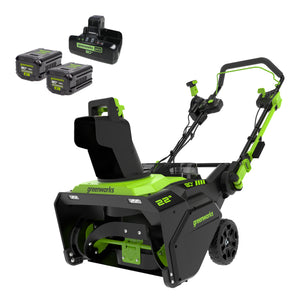 80V 22" Cordless Battery Single-Stage Snow Blower w/ (2) 4.0 Ah Battery & Dual-Port Charger