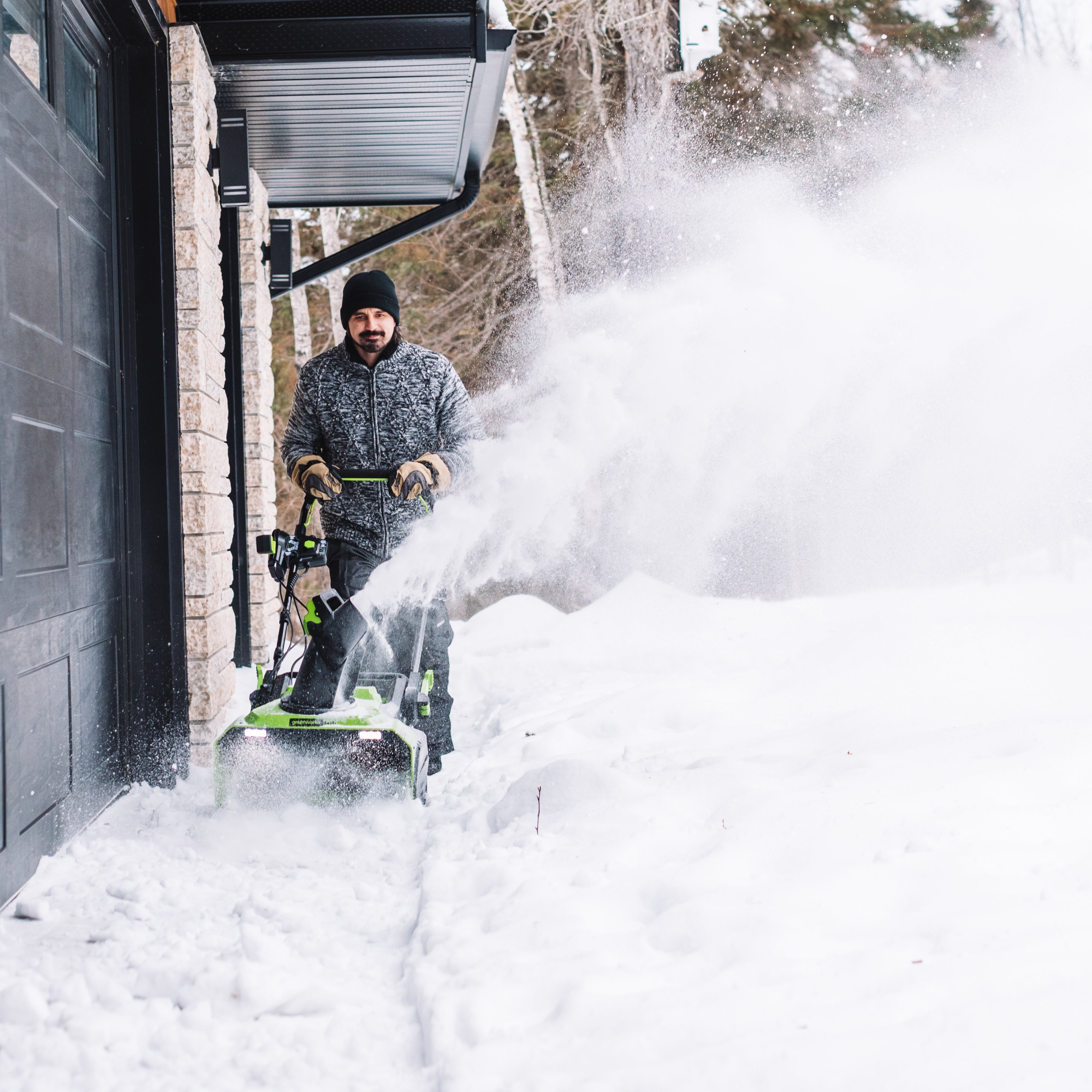 80V 22" Cordless Battery Single-Stage Snow Blower w/ (2)4.0 Ah Battery & Dual-Port Charger