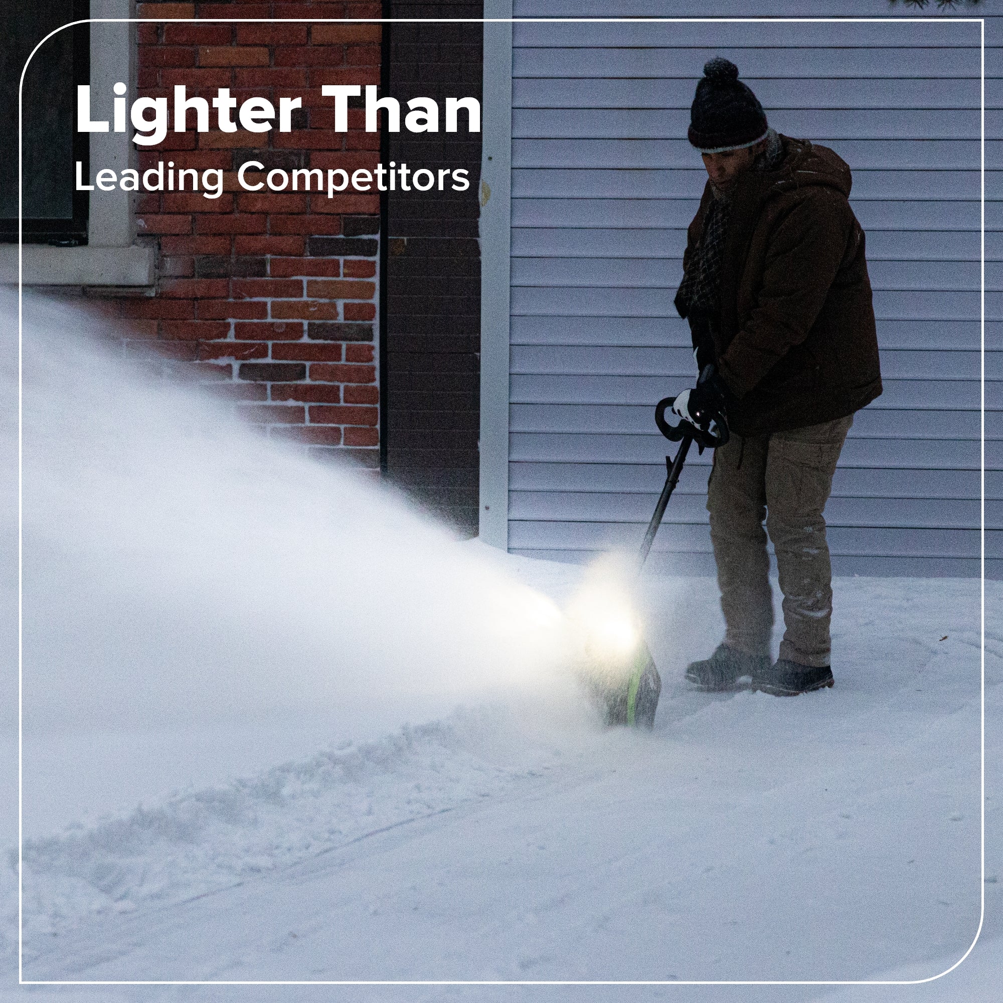 80V 12" Cordless Battery LED Snow Shovel w/ 4.0Ah Battery & 6A Charger