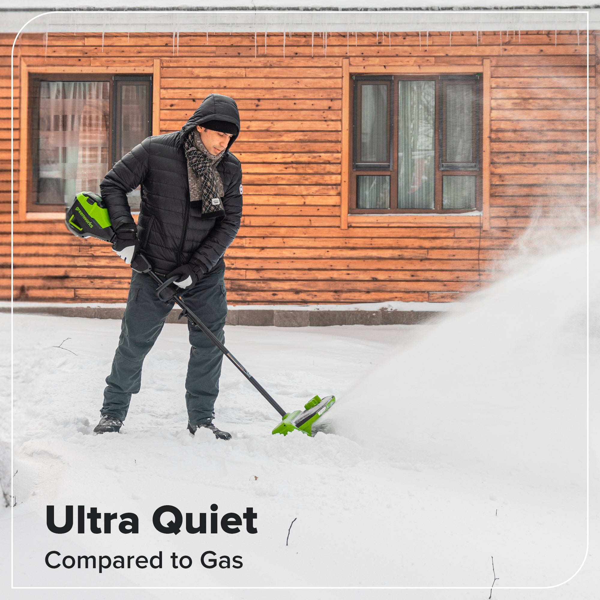 80V 12" Cordless Battery LED Snow Shovel w/ 4.0Ah Battery & 6A Charger