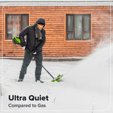 80V 12" Cordless Battery LED Snow Shovel w/ 4.0Ah Battery & 6A Charger
