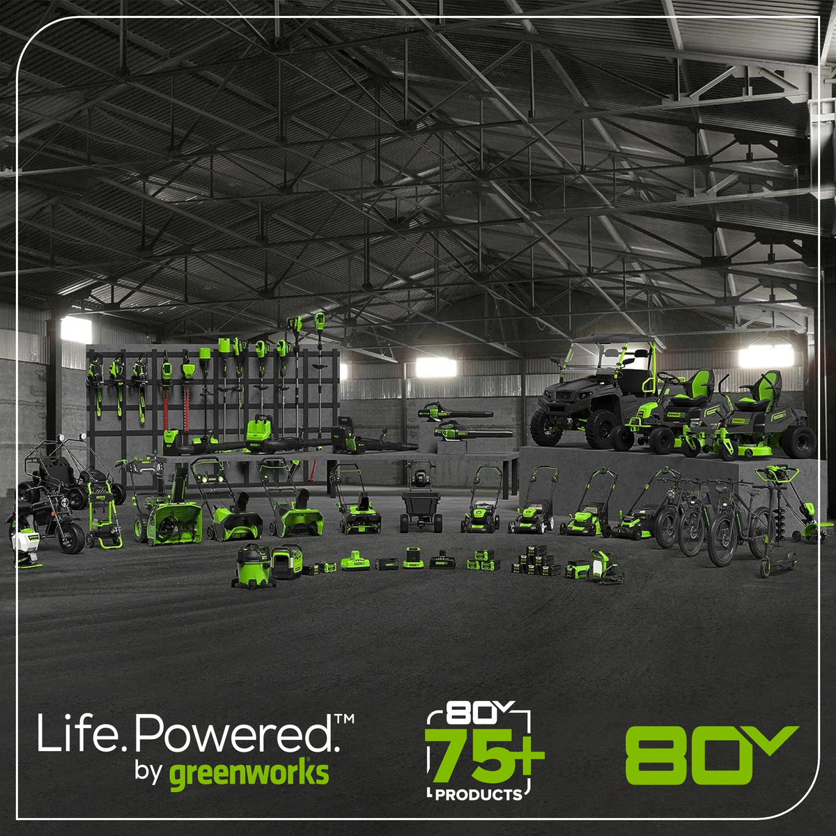 80V 12" Cordless Battery LED Snow Shovel w/ 4.0Ah Battery & 6A Charger