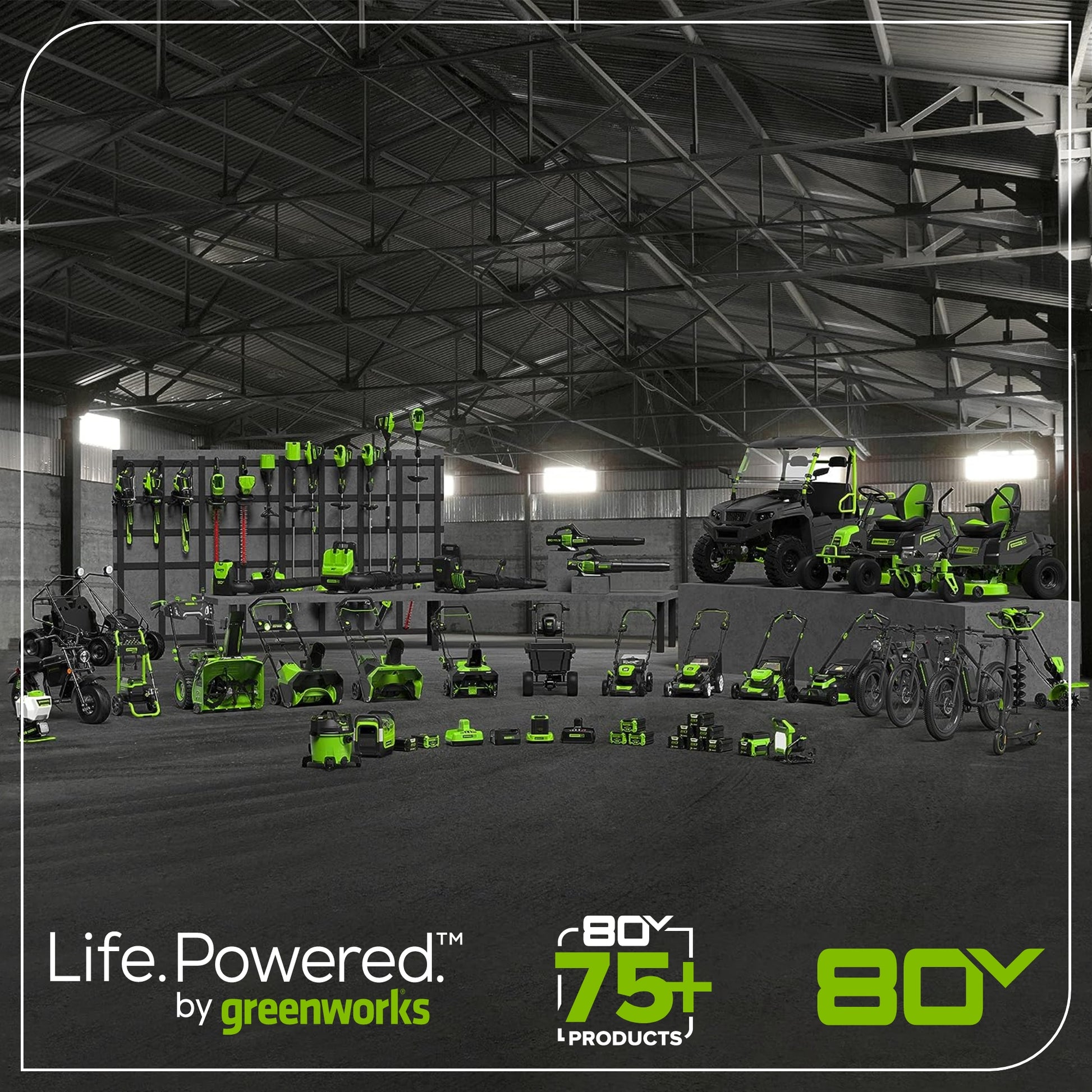 80V 12" Cordless Battery LED Snow Shovel w/ 4.0Ah Battery & 6A Charger